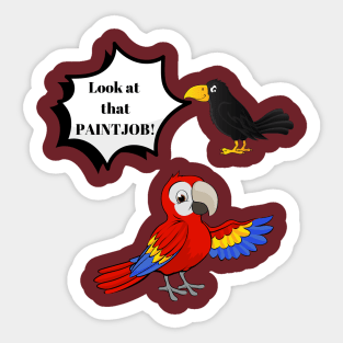 Parrot paintjob Sticker